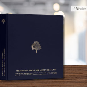 Elegant Gold Tree Financial Planner Binder