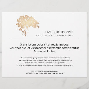 Elegant Gold Tree Logo Flyer