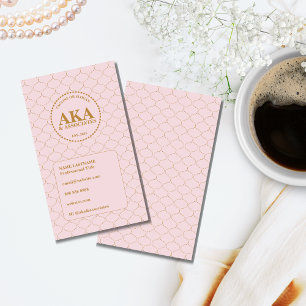 Elegant Gold Trellis Custom Business Monogram Card