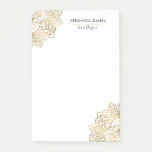 Elegant Gold Tribal Mandala Lace Design Post-it Notes