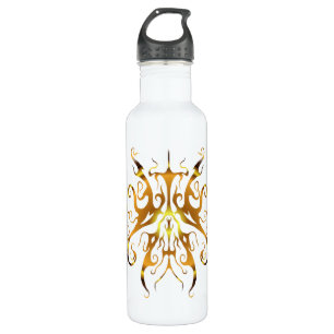 Elegant Gold Tribal Mask Abstract Design 710 Ml Water Bottle