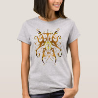 Elegant Gold Tribal Mask Abstract Design