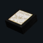 Elegant Gold Trim Marble Monogram  Gift Box<br><div class="desc">Digitally designed with a gold veined marble pattern trimmed in a gold-tone colour.  Easily customize your monogram initial of choice.  Great gift and keepsake for weddings,  i.e. bridesmaid,  bride,  bridal team,  anniversaries,  birthdays,  and almost any special occasion.</div>