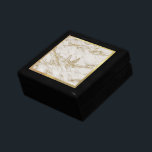 Elegant Gold Trim Marble Monogram  Gift Box<br><div class="desc">Digitally designed with a gold veined marble pattern trimmed in a gold-tone colour.  Easily customize your monogram initial of choice.  Great gift and keepsake for weddings,  i.e. bridesmaid,  bride,  bridal team,  anniversaries,  birthdays,  and almost any special occasion.</div>