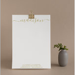 Elegant Gold Typography Monogram Mail Letterhead<br><div class="desc">Elevate your professional correspondence with our Elegant Clean Gold Grey Typography Name Script Letterhead. This letterhead exudes sophistication with its clean design, featuring a harmonious blend of elegant gold and grey tones along with personalized script typography. Make a lasting impression with this refined and stylish letterhead, perfect for adding a...</div>