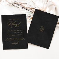 Elegant Gold & Velvet Print (Not Real) Wedding