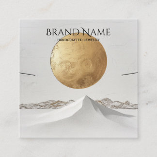 Elegant Gold Venus Necklace Display Square Business Card