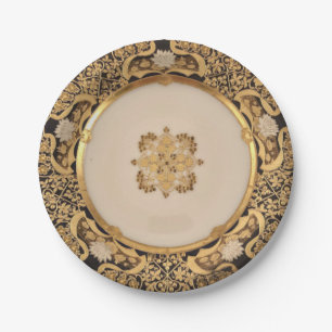 Elegant Gold Viennese Wedding serving Paper Plate