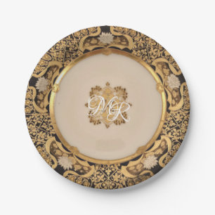 Elegant Gold Viennese Wedding serving Paper Plate