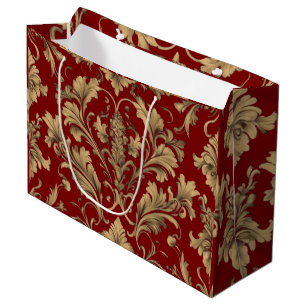 Elegant Gold Vintage Damasks Gift Bag