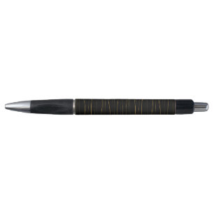 Elegant Gold Wavy Lines Pattern Pen