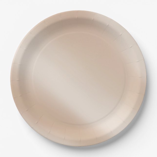 Elegant Gold Wedding Floral Paper Plates (Front)