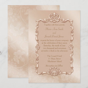 Elegant Gold Wedding Invitation