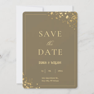 Elegant Gold Wedding Invitation Card