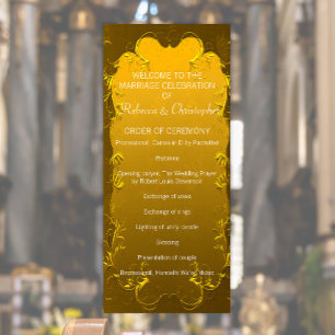 Elegant Gold Wedding Program