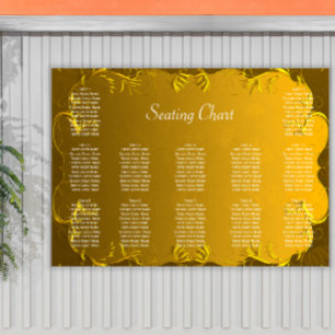 Elegant Gold Wedding Reception Seating Chart