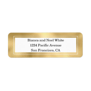 Elegant Gold Wedding Return Address Labels