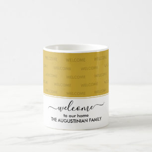 Elegant Gold WELCOME TO OUR HOME Guest Coffee Mug