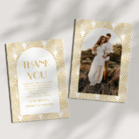 Elegant Gold White Geometric Art Deco Wedding