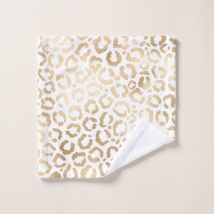 Elegant Gold White Leopard Cheetah Animal Print