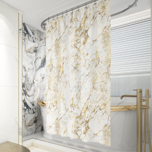 Elegant Gold White Marble Pattern