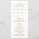 Elegant Gold & White Wedding Program Template<br><div class="desc">Elegant Gold & White Wedding Program Template.</div>