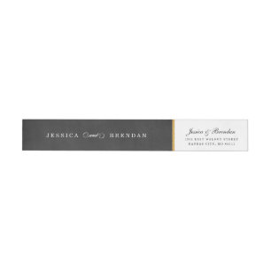Elegant Gold Wrap-around Return Address Labels