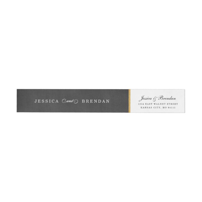 Elegant Gold Wrap-around Return Address Labels (Individual)