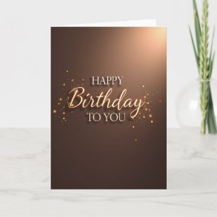 Elegant Golden Birthday Card