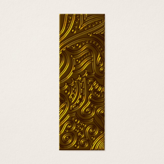 Elegant Golden Bookmark or Tag (Front)