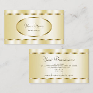 Elegant Golden Colours Oval Frame Stylish and Nobl Business Card