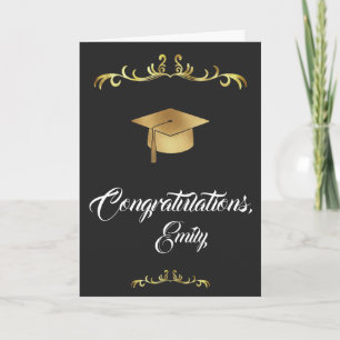 Elegant Golden Congratulations Graduate Graduation Card
