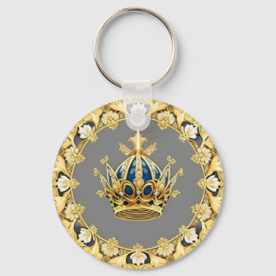 Elegant Golden Crown Keychain