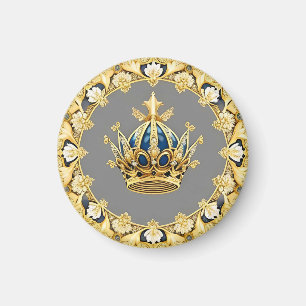 Elegant Golden Crown Magnet