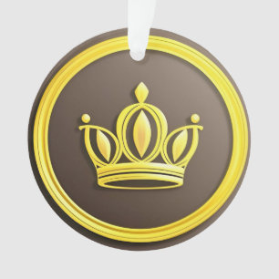 Elegant Golden Crown Ornament