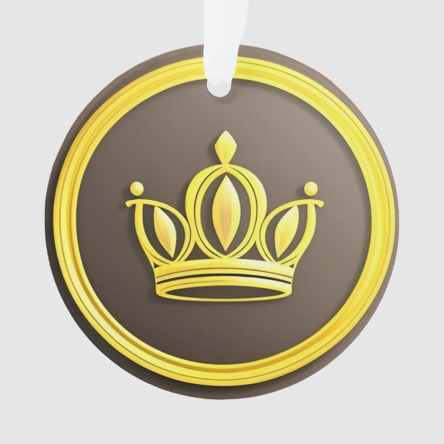 Elegant Golden Crown Ornament (Front)