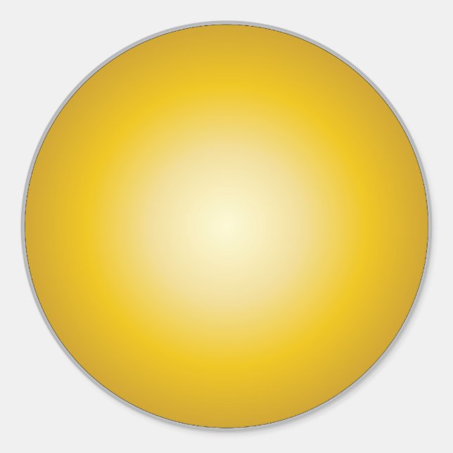 Elegant golden design classic round sticker (Front)