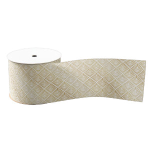 Elegant golden diamond palm art deco design grosgrain ribbon