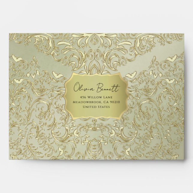 Elegant Golden Envelope (Front)