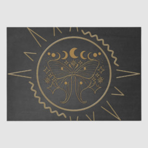 Elegant golden filigree butterflies. tissue paper