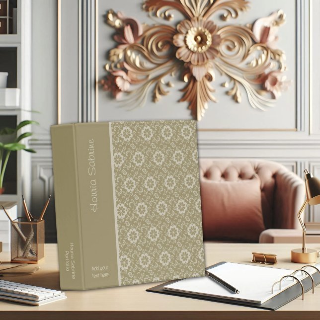 Elegant Golden Floral Ornamental Vintage Binder (Creator Uploaded)