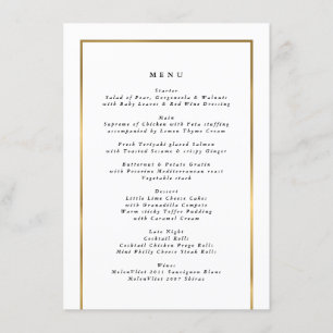 Elegant Golden Frame Menu