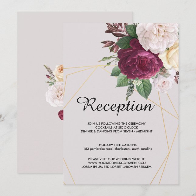 Elegant   golden geometric wedding program (Front/Back)