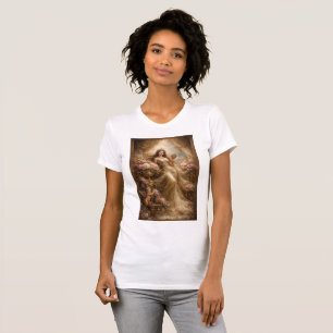 Elegant Golden Goddess with Cherub T-Shirt