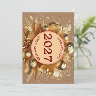 Elegant Golden Happy New Year Template