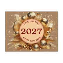 Elegant Golden Happy New Year Template