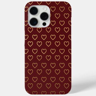 Elegant Golden Hearts iPhone 15 Pro Max Case