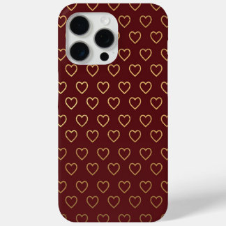 Elegant Golden Hearts  iPhone 15 Pro Max Case