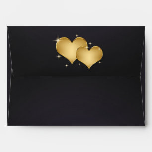 Elegant Golden Hearts - Envelope A7