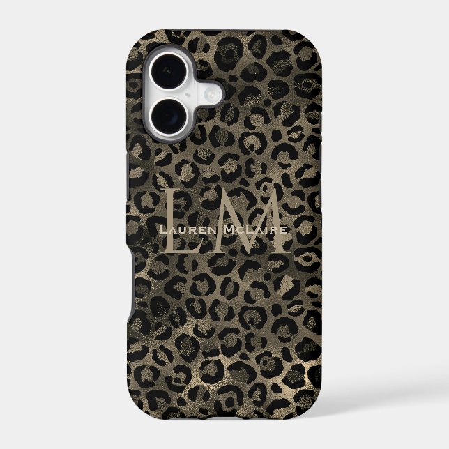 Elegant Golden Leopard Personalized  (Back)